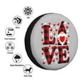 thumbnail image 5 of Gaeub Buffalo Plaid Love And Gnome 14-17in Tire Cover, Spare Tire Cover, for Camper Caravan, Trailer, Car, Truck, SUV, Jeep - 15 inch, 5 of 9