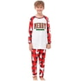 thumbnail image 3 of Christmas Family Matching Pajamas Sets Christmas PJ's Letter Print Top and Plaid Pants Jammies Sleepwear, 3 of 6