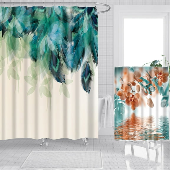 Xuniizn Shower Curtain Liner, Waterproof Shower Curtains for Bathroom & Mold Resistant Shower Liner Complete, 100%Polyester, 35.43"x70.87"