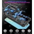 thumbnail image 2 of Camouflage Magnetic Kickstand Case for Oppo A74 5G/A93 5G/A55 4G, Military Grade Heavy Duty Shockproof Protection Army Camo Phone Cover Case for Oppo A55 4G/A93 5G MC Dark Blue, 2 of 14