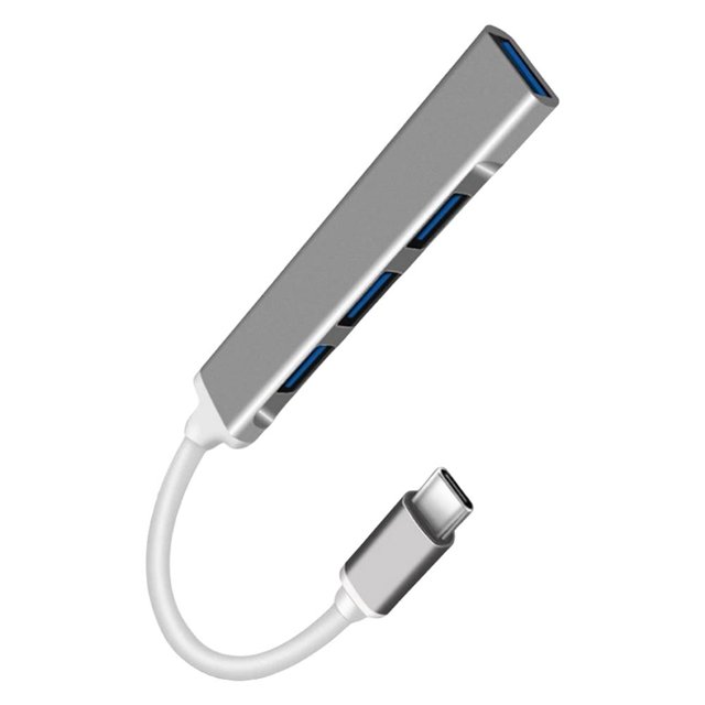 Convertidor HUB con 1 puerto USB3.0 y 3 USB2.0 para Windows Linux (Tipo-c)
