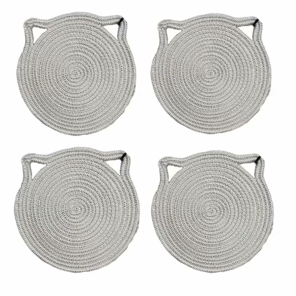 Heat Resistant Ceramic Trivets for Hot Pots and Pans Cork Backed Mats with Hanging Rope for Kitchen Counter Hot Pot Heat Dish /& Mandala Decoration for Home