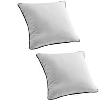 KFFKFF Set of 2 Decorative 20 x 20 in Pillow Inserts, Firm and Plush Square Cushions with Polyester Filling, White Throw Pillows with Zipper for Indoor Use on Bed, Couch, Sofa, or Living Room