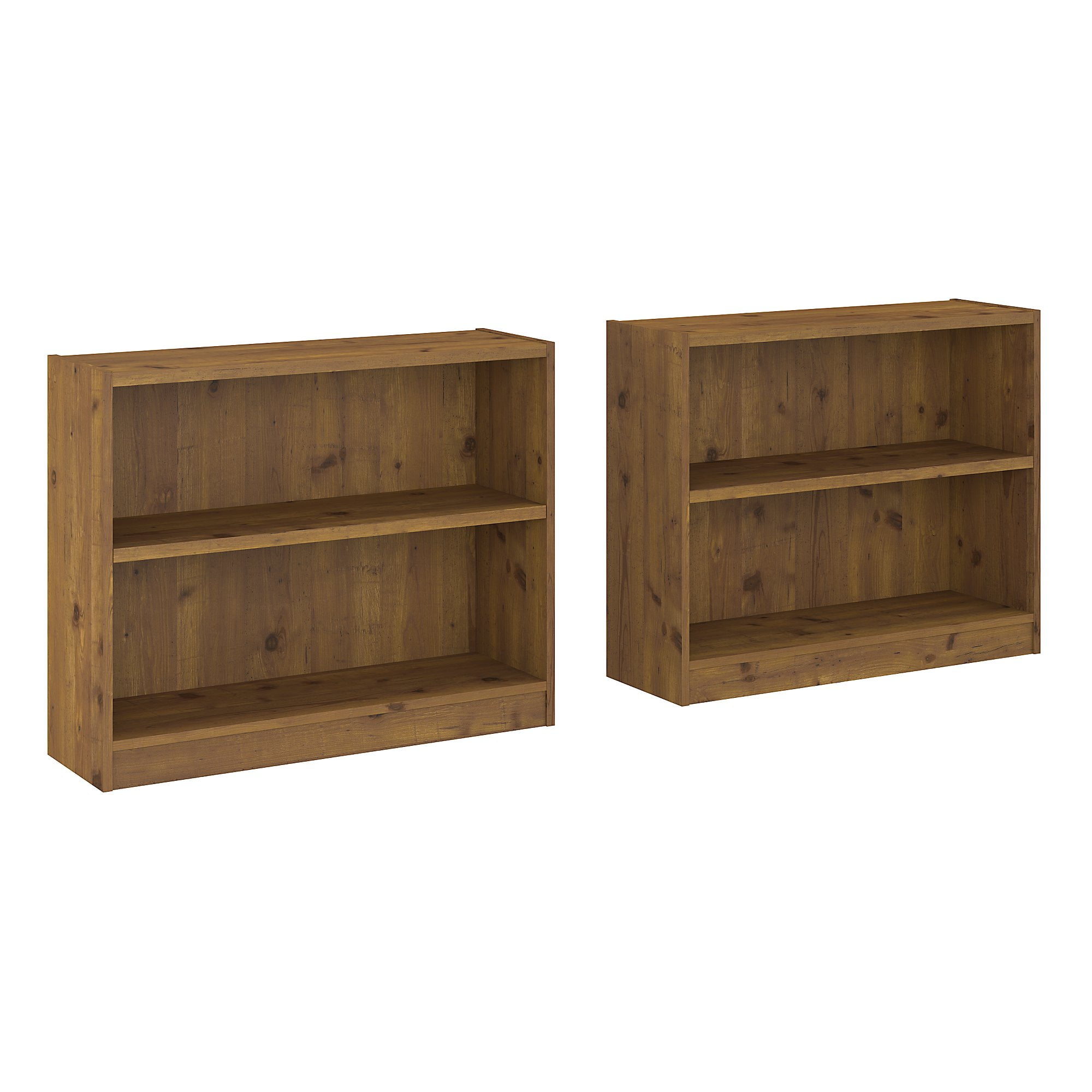 Bush Furniture Universal 2 Shelf Bookcase Set of 2