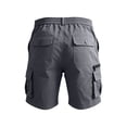 thumbnail image 3 of Homeyce Cargo Shorts for Men Elastic Waistband Drawstring Shorts Pants Lightweight Stretch Summer Casual Baggy Big & Tall Cargo Shorts Multi Pocket Quick Dry Joggers,Gray L, 3 of 4