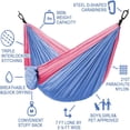thumbnail image 2 of HOMEYA Kids Camping Hammock,Ultralight Portable Parachute Nylon Sling Swing Hammock,Durable Kids Camping Gear with Tree Strap & Carabiners,Up to 500lbs, 2 of 6