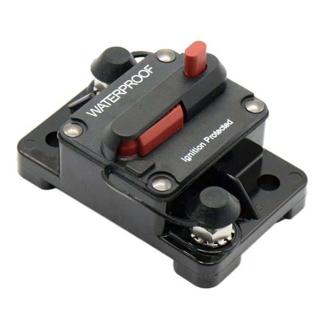 Scienceny 12V/32V In-Line RV Car Circuit Breaker 250A Manual Reset Fuse Holder Type2 NO2