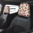 thumbnail image 2 of Kdxio Strawberries And Leaf Pattern Print 2 Piece Car Head Rest Covers Set Auto Front/Rear Seats Headrest Cover Universal Fit Most Cars,Sedan, SUV, 2 of 9