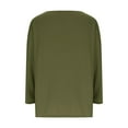 thumbnail image 3 of WCJM Long Sleeve T Shirts Women Womens Long Sleeve Linen Shirt Boat Neck Loose Plain Casual Lightweight Spring Fall Shirts Linen Tops With Pockets Ship Leader Women's Long Sleeve T-Shirt, 3 of 3