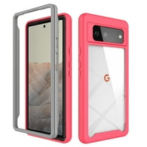 Allytech Case for Google Pixel 6 Cover [Not Fit Pixel 6 Pro], Slim Thin Flexible TPU Clear Transparent Back Shock-Absorbing Anti-Scratch PC Front Frame Case for Google Pixel 6 2021(6.4"), Rose