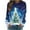 3-Navy, variant on Makaor Sweatshirt Women Christmas Crew Neck Tops Raglan Sleeve Long Sleeve Pullover Graphic Casual Clothes