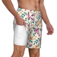 thumbnail image 3 of Balery Cute Flower Mens Swim Trunks Swim Shorts for Men Quick Dry Inseam Beach Shorts with Compression Liner Pocket-Medium, 3 of 9