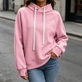 thumbnail image 2 of Enjoytime Hoodies for Women Long Sleeve Drawstring Pullover Hoodie Soft Casual Solid Fall Winter Sweatshirt, 2 of 6