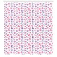 thumbnail image 3 of Ambesonne Diamonds Shower Curtain, Watercolor Heart Rocks, 69"Wx84"L, Pink Violet Red, 3 of 3