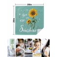 thumbnail image 4 of Turquoise Sunshine Sunflower Cloth Napkins Set of 4 Reusable Dinner Napkins, Pastoral Bees Farmhouse Floral Cocktail Napkin Washable Table Napkins for Wedding/Holiday Party/Baby Shower 20"x20", 4 of 7