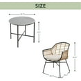 thumbnail image 2 of Grand Patio Outdoor Modern Bistro Set with Coffee Table, 3-Piece Wicker Furniture, Boho Style Chair Set with Cushions for Balcony, Porch, Garden, 2 of 6