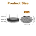 thumbnail image 2 of Uxcell 12Pcs almohadillas de fieltro con clavo, almohadillas de fieltro ovaladas para deslizadores de muebles, protectores de suelo para muebles de madera, mesa, sofá, pata de silla (25mm, negro), 2 of 5