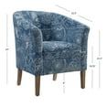 thumbnail image 3 of Linon Noelie Side Accent Club Chair, Blue Seashell, 3 of 11