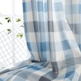 thumbnail image 4 of Cortina semitransparente Cortina de gasa de ventana transpirable Divisor de habitación para balcón de dormitorio, 140x260cm, Azul, 1 pieza Advancent LF0161-03B, 4 of 7