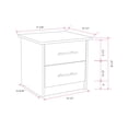 thumbnail image 5 of Tiara 2 Drawer Wooden Kids Nightstand Bedside Table, White, 5 of 6