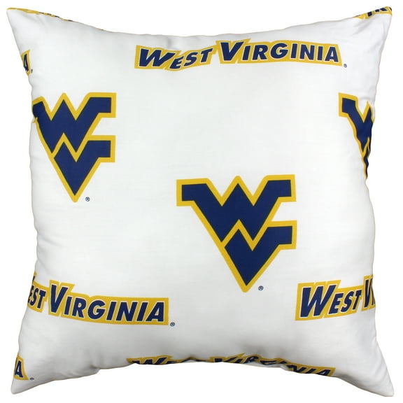 West Virginia Mountaineers 16" Decorative Pillow - White