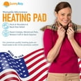 thumbnail image 3 of SunnyBay Extra Large Microwave Heating Pad 10x24 Inches - Moist Heating Pad for Pain Relief - Wheat Filling and Washable Fleece Cover, London Plaid Camel, 3 of 8