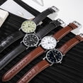 thumbnail image 2 of Resicozy Watches for Men with Leather Classic Watches Casual Fashioned Watch Quartz Business Adjustable Watches 2026 Brown with White Face, 2 of 2