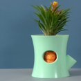 thumbnail image 5 of 2 piezas de macetas de plástico autoabsorbentes con dibujos animados creativos azules, macetas de riego automático perezoso para plantas de jardín de interior, 5 of 5