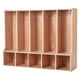 thumbnail image 1 of Armario infantil VEVOR de 5 secciones, organizador de almacenamiento de madera para niños pequeños con 10 ganchos y alfombrilla antideslizante, con 5 pequeñas cajas de almacenamiento abiertas, 1 of 8