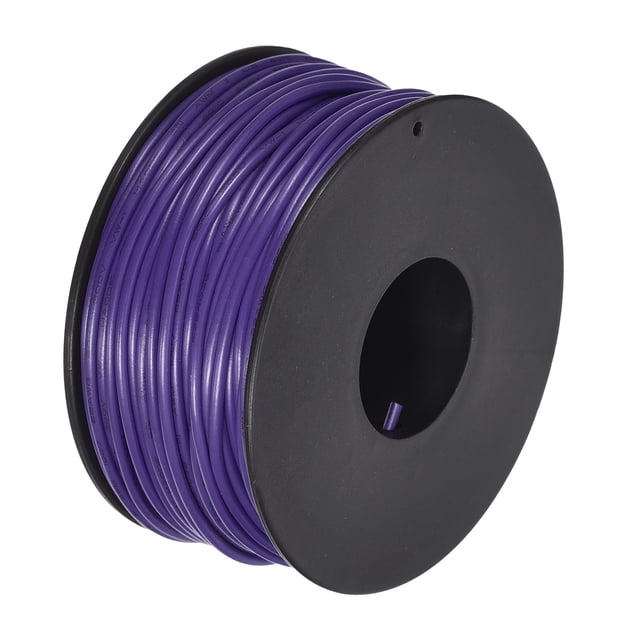 Uxcell Fil Torsadé 22AWG 30m/100 Pieds Violet, Fil Électrique UL1007 Bobine