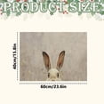 thumbnail image 2 of Neutral Vintage Rabbit Canvas Wall Art with Gold Frame - Rustic Easter Bunny Painting, Farmhouse Country Framed Artwork, Cute Whimsical Wall Decor for Bedroom, Nursery, Living Room, Bathroom, 2 of 8
