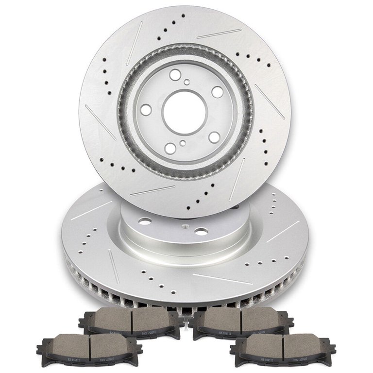 Power Stop KOE8333 Rear Brake Kit - OE Replacement Rotors & Ceramic Brake Pads For Toyota/Lexus Models | Easy Bolt-On Installation