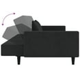 thumbnail image 5 of vidaXL 2-Seater Sofa Bed with Two Pillows Black Velvet, 5 of 5