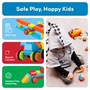 PicassoTiles Hedgehog Building Blocks Set for Kids – 120PCS STEM Construction Building Blocks Educational Toy Set
