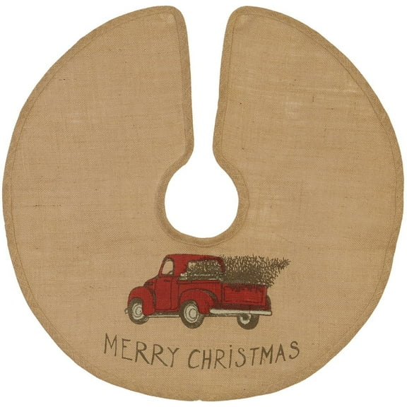 Red Truck Burlap Tree Skirt
