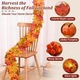 thumbnail image 3 of Waipfaru Lighted Fall Garland for Mantle, 6ft Battery Operated Thanksgiving Garland with Timer, Pumpkins,Berries,Autumn Decorations for Fireplace Home, 3 of 8
