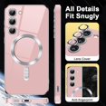 thumbnail image 5 of for Galaxy S23 Case,[Compatible with Magsafe],[10 FT Military Grade Drop Protection][Anti Yellowing] Slim Soft TPU Luxury Protective Phone Case for Galaxy S23-Pink 11-sam s23-04, 5 of 12