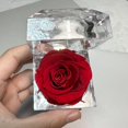 thumbnail image 6 of BESEW7 Jewelry Organizer with Forever Flowers, Acrylic Box for Rings Necklace Holder, Travel Jewelry Storage Preserved Rose, Mother's Day Jewelry Gifts for Women Red, 6 of 6