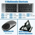 thumbnail image 3 of RONY Foldable Wireless Bluetooth Keyboard & Mouse Combo: Rechargeable Portable Travel Keyboard for Phone Laptop Mac Desktop (Grey), 3 of 15