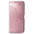 thumbnail image 5 of Galaxy Note 20 Case, Alltyech PU Leather Mandala Embossed Folding Stand Anti-scratch Folio Flip Credit Cards Slots Wallet Case Cover For Samsung Galaxy Note 20, Rosegold, 5 of 10
