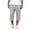 Gray, variant on Capris Sweatpants for Men Wide Leg Drawstring Below Knee Shorts Light Blue Crooped Pants with Pockets Size L