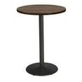 thumbnail image 3 of KFI Studios Mode 3' Round Bistro Table, Studio Teak, Silver Base, 3 of 6
