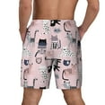 thumbnail image 4 of Balery Cat Mens Swim Trunks Swim Shorts for Men Quick Dry Inseam Beach Shorts with Compression Liner Pocket-Small, 4 of 9