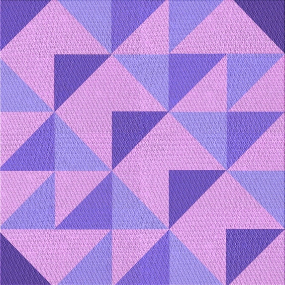 Ahgly Company Indoor Square Patterned Bright Lilac Purple Area Rugs, 8' Square