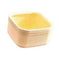thumbnail image 3 of DOMELAY Mini Trash Can Countertop Desk Trash Bin for Kitchen Bathroom Bedroom Beside Yellow, 3 of 9