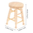 thumbnail image 5 of Pingxizhi 4Pcs Wooden Stools Photo Props Kids Playthings Dollhouse Supplies (Khaki), 5 of 10