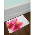 thumbnail image 2 of Dark Pink Bath Mat, Close up View of Detailed Flourishing Orchids Feminine Vibes, Plush Bathroom Decor Mat with Non Slip Backing, 29.5" X 17.5", Hot Pink Orange, by Ambesonne, 2 of 2