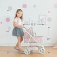 thumbnail image 4 of Olivia's Little World Polka Dots Princess 2-in-1 Metal & Polyester Baby Doll Stroller, Pink, 4 of 6