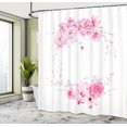thumbnail image 4 of Ambesonne Romantic Shower Curtain, Pastel Pinkish Wreath Art, 69"Wx70"L, Pink Pale Mauve and White, 4 of 4