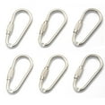 thumbnail image 1 of Almencla 6pcs Extérieur en Acier D- Verrouillage à Vis Mousqueton Clip Grimpant Porte-Clés, 1 of 3